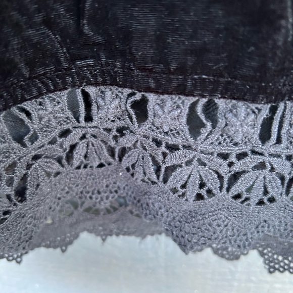 Denim and Supply Ralph Lauren Black Velvet top size L - Picture 4 of 6